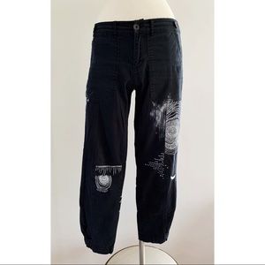 Hand-Painted Cropped Chinos - sz 28